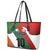 Custom Canada and Ireland Leather Tote Bag Shamrocks and Maple Leaves