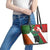 Custom Canada and Ireland Leather Tote Bag Shamrocks and Maple Leaves