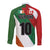 Custom Canada and Ireland Long Sleeve Button Shirt Shamrocks and Maple Leaves