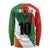 Custom Canada and Ireland Long Sleeve Shirt Shamrocks and Maple Leaves