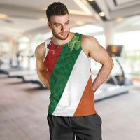 Custom Canada and Ireland Men Tank Top Shamrocks and Maple Leaves