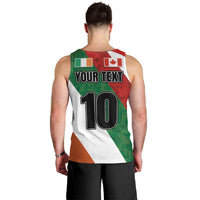 Custom Canada and Ireland Men Tank Top Shamrocks and Maple Leaves