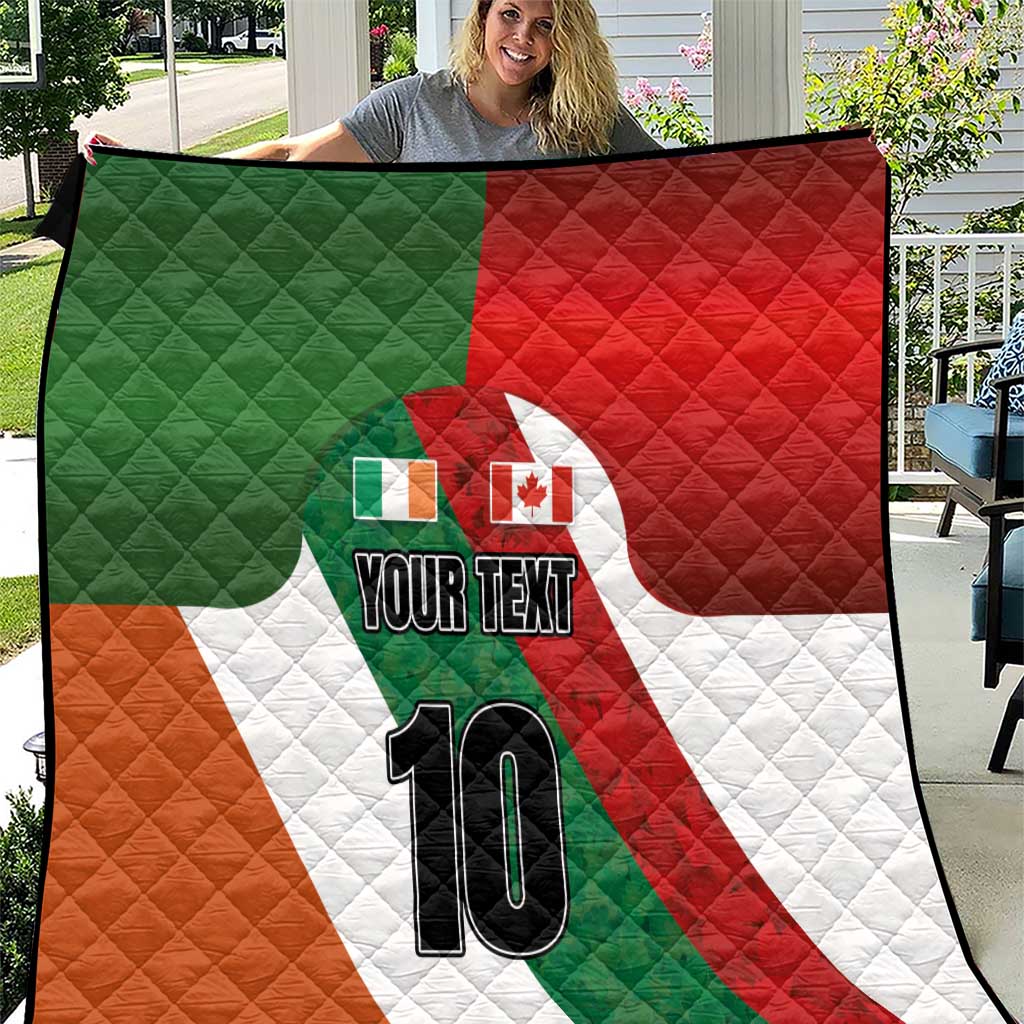 Custom Canada and Ireland Quilt Shamrocks and Maple Leaves