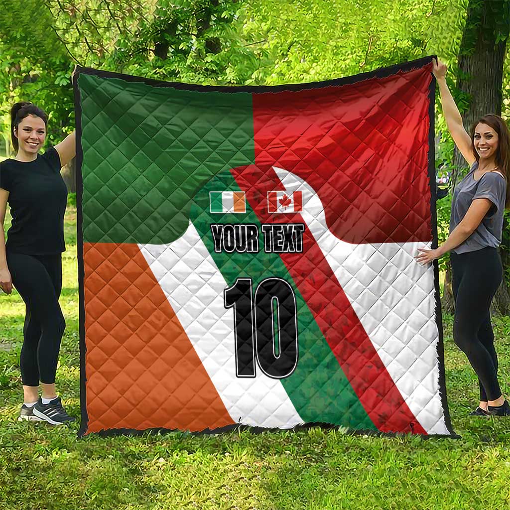 Custom Canada and Ireland Quilt Shamrocks and Maple Leaves