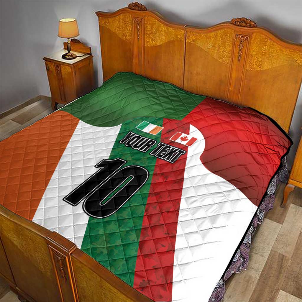 Custom Canada and Ireland Quilt Shamrocks and Maple Leaves