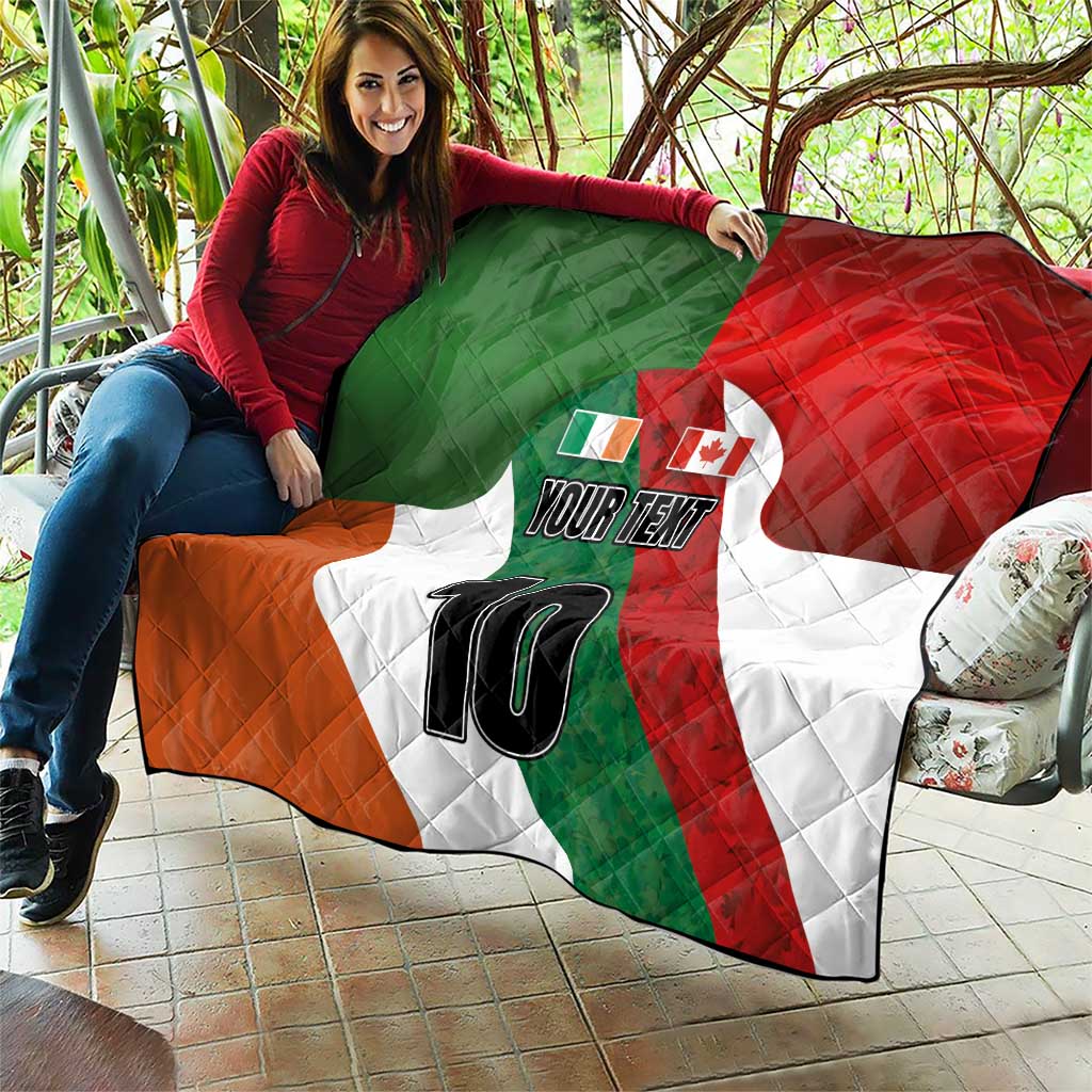 Custom Canada and Ireland Quilt Shamrocks and Maple Leaves