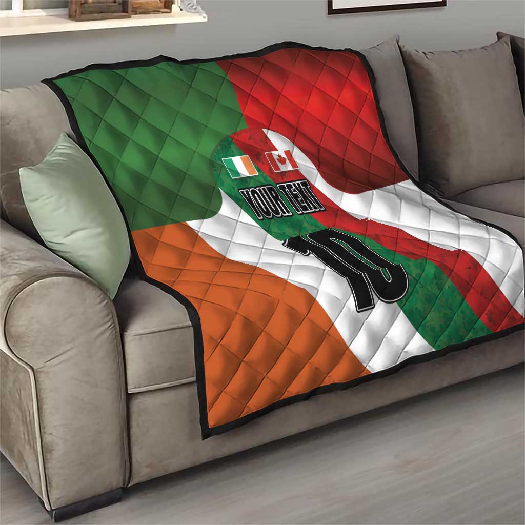 Custom Canada and Ireland Quilt Shamrocks and Maple Leaves