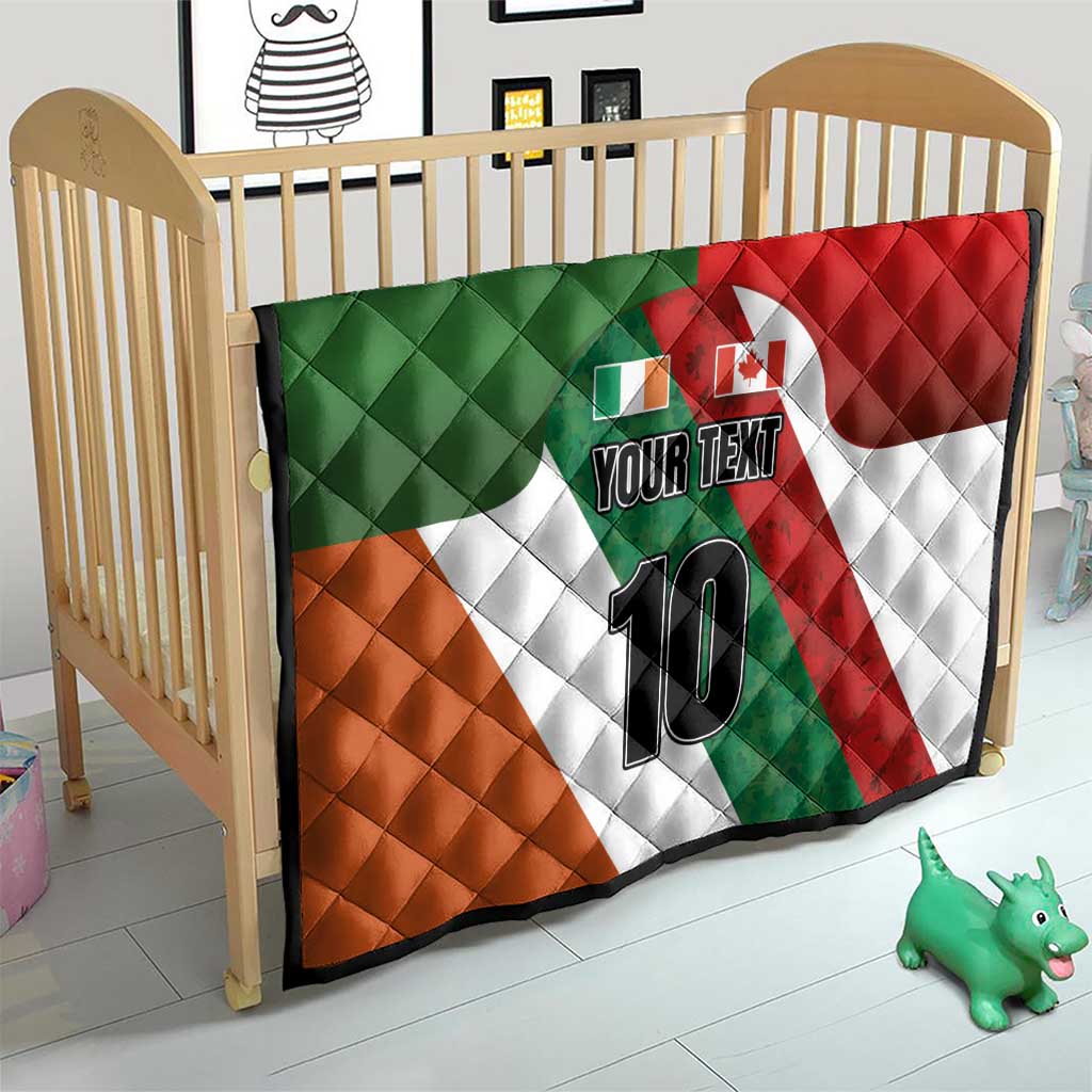 Custom Canada and Ireland Quilt Shamrocks and Maple Leaves