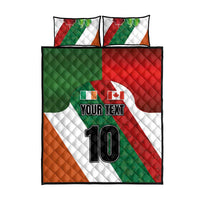 Custom Canada and Ireland Quilt Bed Set Shamrocks and Maple Leaves