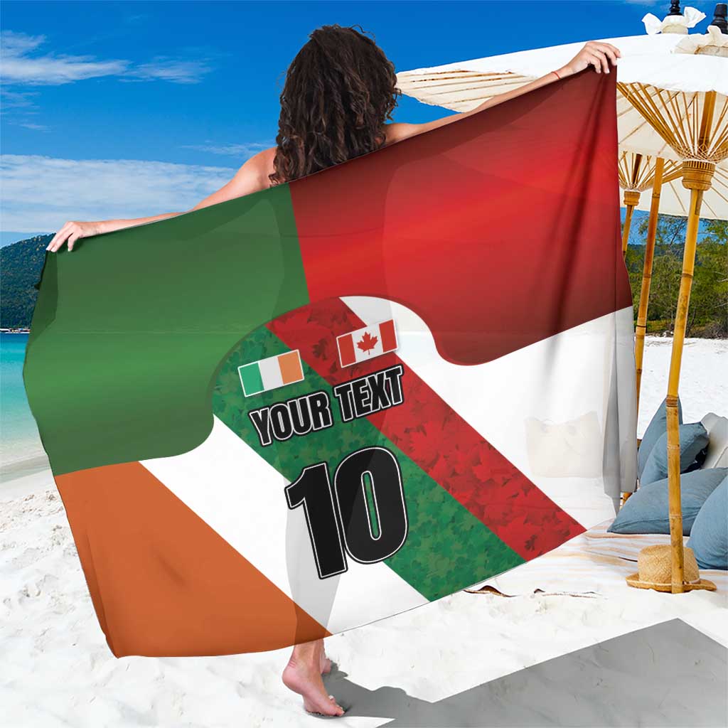 Custom Canada and Ireland Sarong Shamrocks and Maple Leaves