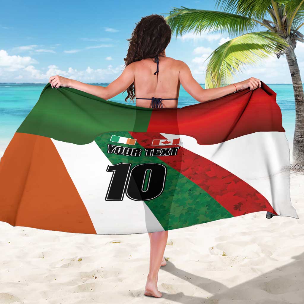 Custom Canada and Ireland Sarong Shamrocks and Maple Leaves