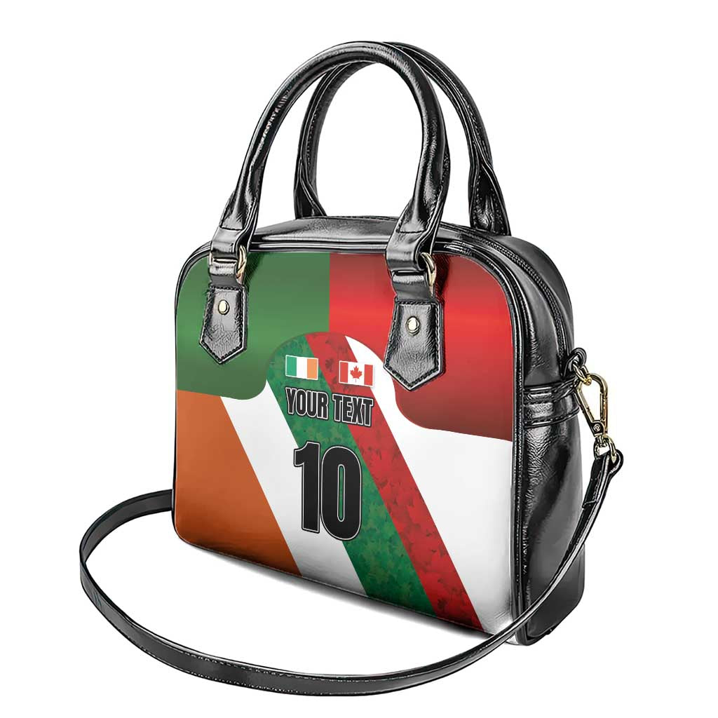 Custom Canada and Ireland Shoulder Handbag Shamrocks and Maple Leaves
