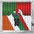 Custom Canada and Ireland Shower Curtain Shamrocks and Maple Leaves