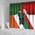 Custom Canada and Ireland Shower Curtain Shamrocks and Maple Leaves