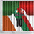 Custom Canada and Ireland Shower Curtain Shamrocks and Maple Leaves