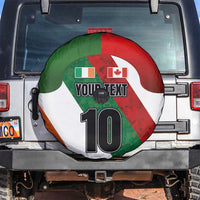 Custom Canada and Ireland Spare Tire Cover Shamrocks and Maple Leaves