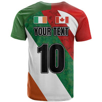 Custom Canada and Ireland T Shirt Shamrocks and Maple Leaves