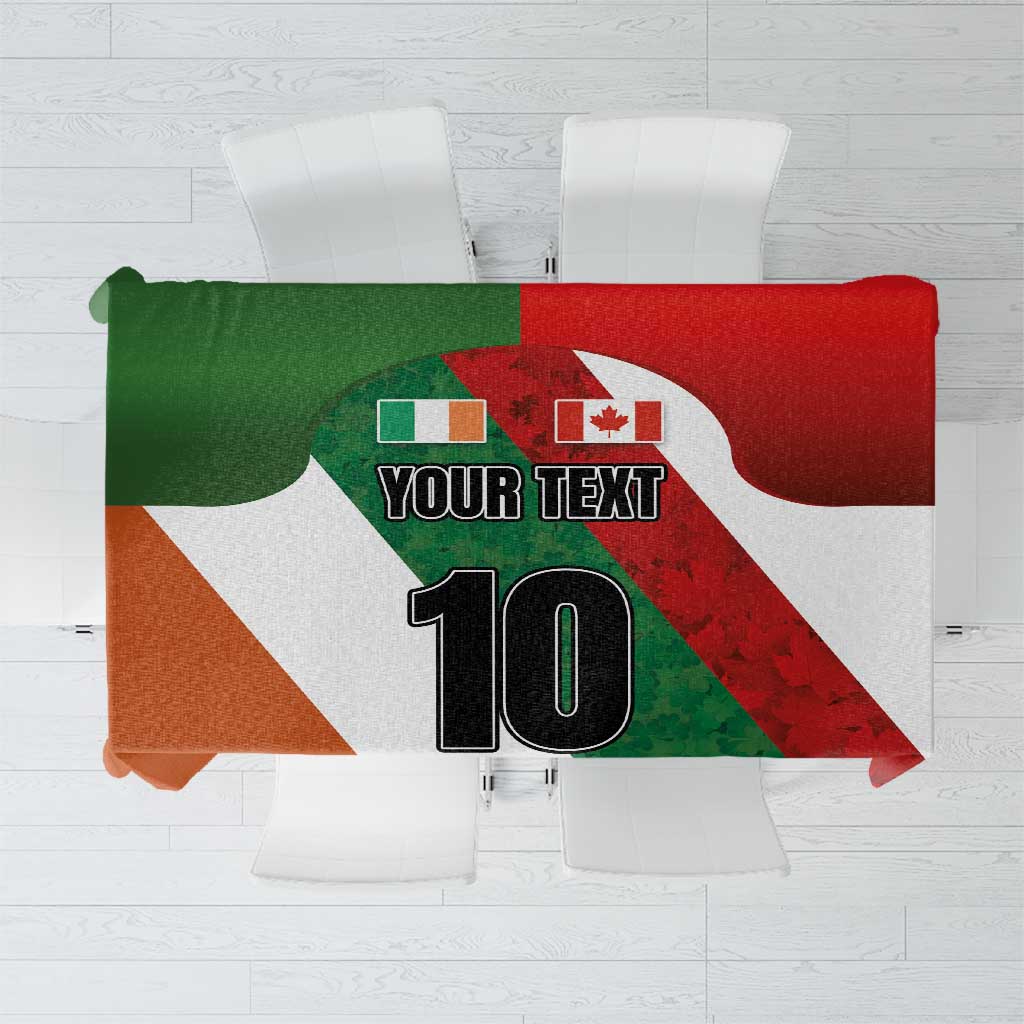 Custom Canada and Ireland Tablecloth Shamrocks and Maple Leaves