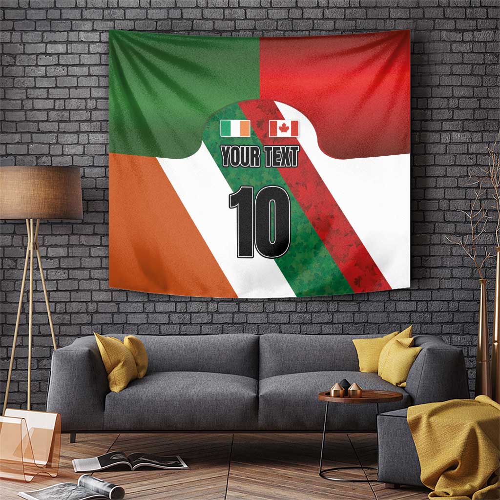 Custom Canada and Ireland Tapestry Shamrocks and Maple Leaves