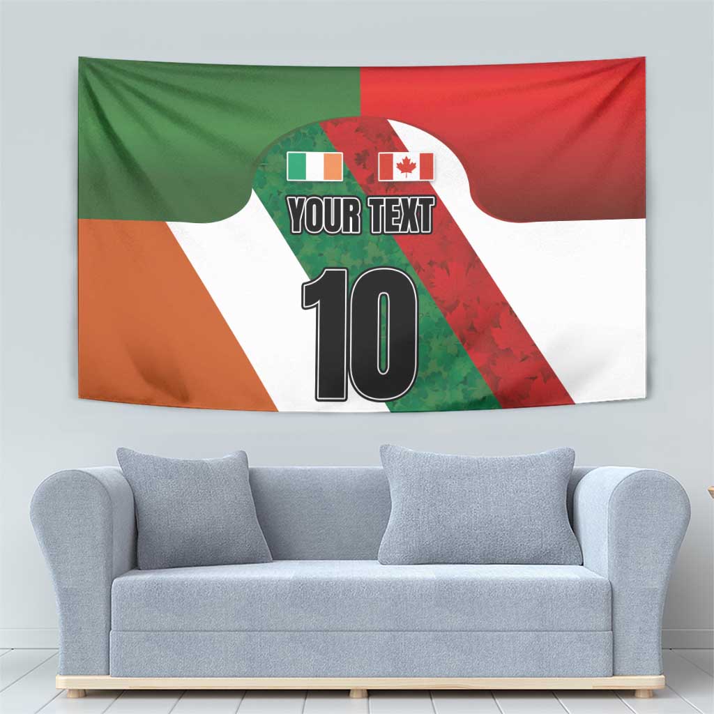 Custom Canada and Ireland Tapestry Shamrocks and Maple Leaves