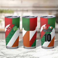 Custom Canada and Ireland Tumbler Cup Shamrocks and Maple Leaves