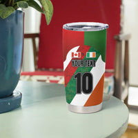 Custom Canada and Ireland Tumbler Cup Shamrocks and Maple Leaves