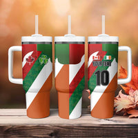 Custom Canada and Ireland Tumbler With Handle Shamrocks and Maple Leaves