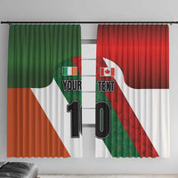 Custom Canada and Ireland Window Curtain Shamrocks and Maple Leaves