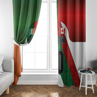Custom Canada and Ireland Window Curtain Shamrocks and Maple Leaves
