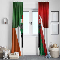 Custom Canada and Ireland Window Curtain Shamrocks and Maple Leaves