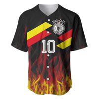 Custom Germany Football Baseball Jersey Flames Dot Patterns Sport