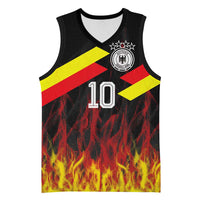 Custom Germany Football Basketball Jersey Flames Dot Patterns Sport