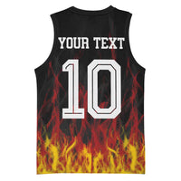 Custom Germany Football Basketball Jersey Flames Dot Patterns Sport