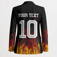 Custom Germany Football Blazer Flames Dot Patterns Sport