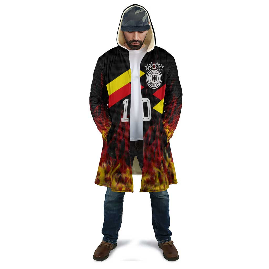 Custom Germany Football Cloak Flames Dot Patterns Sport