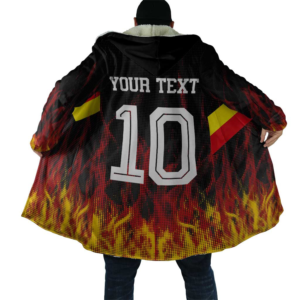Custom Germany Football Cloak Flames Dot Patterns Sport
