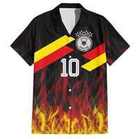 Custom Germany Football Hawaiian Shirt Flames Dot Patterns Sport