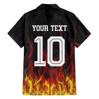 Custom Germany Football Hawaiian Shirt Flames Dot Patterns Sport