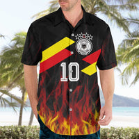 Custom Germany Football Hawaiian Shirt Flames Dot Patterns Sport