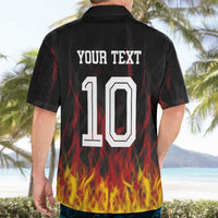 Custom Germany Football Hawaiian Shirt Flames Dot Patterns Sport