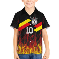 Custom Germany Football Hawaiian Shirt Flames Dot Patterns Sport