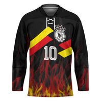 Custom Germany Football Hockey Jersey Flames Dot Patterns Sport