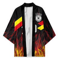 Custom Germany Football Kimono Flames Dot Patterns Sport