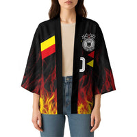 Custom Germany Football Kimono Flames Dot Patterns Sport