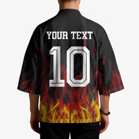 Custom Germany Football Kimono Flames Dot Patterns Sport