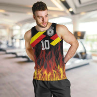 Custom Germany Football Men Tank Top Flames Dot Patterns Sport