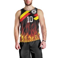 Custom Germany Football Men Tank Top Flames Dot Patterns Sport