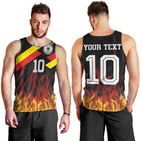 Custom Germany Football Men Tank Top Flames Dot Patterns Sport