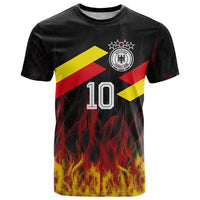 Custom Germany Football T Shirt Flames Dot Patterns Sport