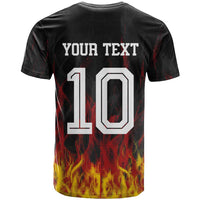 Custom Germany Football T Shirt Flames Dot Patterns Sport